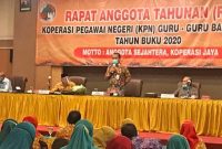 Kadisdik Totok Agus Daryanto membuka RAT Koperasi Pegawai Negeri (KPN) Guru-guru Banjarmasin Utara Tahun 2021