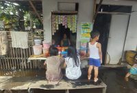 Kondisi Salah Satu rumah warga yang terkena banjir di kota banjarmasin