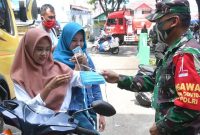 Pembagian Masker di kota banjarmasin