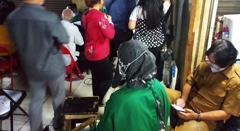Pemberian vaksin mulai menyentuh pedagang