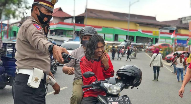 Penegakan protokol kesehatan di kota banjarmasin