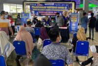 vaksinasi Covid-19 bagi para pedagang di Pasar Antasari Banjarmasin