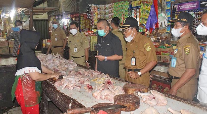 Inspeksi Mendadak (Sidak) harga bahan pokok di Pasar Sentra Antasari Kota Banjarmasin