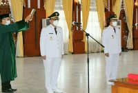 Pelantikan Fidayeen sebagai Pj Wali Kota Banjarmasin & Pj Bupati Kotabaru