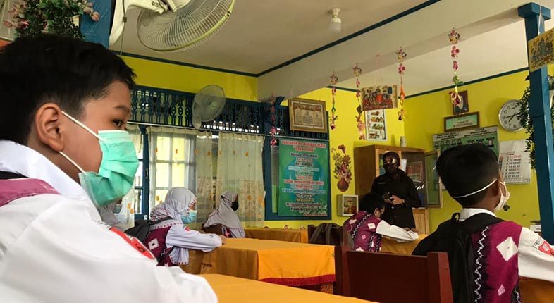 Suasana Pembelajaran Tatap Muka Ditengah Pandemic di kota Banjarmasin