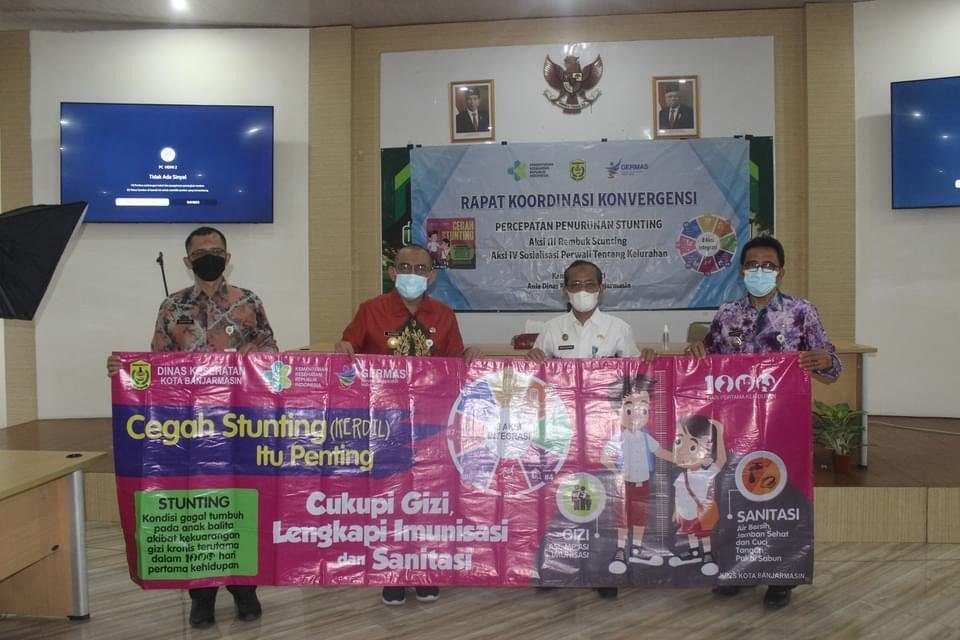 Dinas Kesehatan Kota Banjarmasin menggelar rapat koordinasi konvergensi percepatan penurunan stunting aksi III rembuk stunting