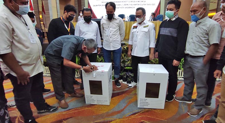 Hasil rekapitulasi tingkat kota pada Pemungutan Suara Ulang (PSU) di wilayah Banjarmasin Selatan