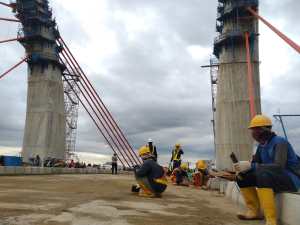 CAPAI 93,2%, Progres Jembatan Sungai Alalak (2)