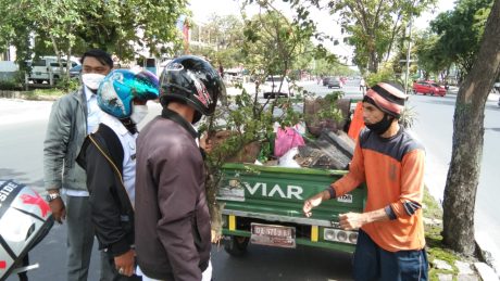 BURONAN DLH, Pemecah Pot Bunga di Jalan A Yani (2)