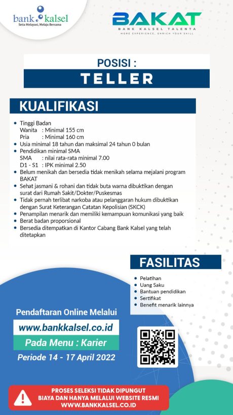 PROGRAM 'BAKAT' Bank Kalsel, Komitmen Bekali Insan Banua Jadi Naker Profesional