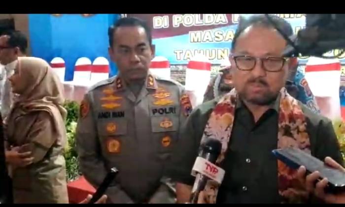 Wakil Ketua Komisi III dari Fraksi PAN Dapil Kalsel, Pangeran Khairul Saleh ketika bersama rombongan kunjungan kerja spesifik, di Polda Kalsel, JUmat (31/3/2023) Foto Ist
