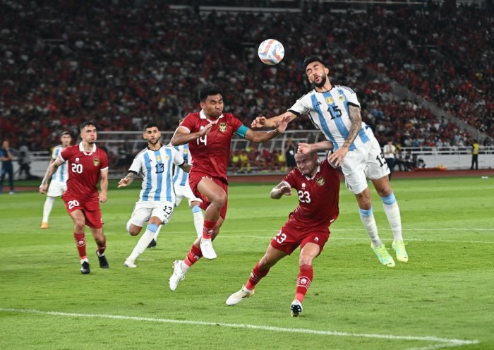 Timnas Indonesia vs Argentina pada laga FIFA Matchday Juni 2023 (Foto: Dok.Okezone)