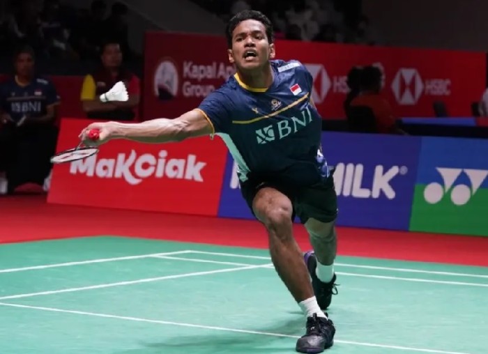 Chico Aura Dwi berhasil melangkah ke semifinal Taipei Open 2023 usai kalahkan Kenta Nishimoto. (Dokumentasi PBSI)