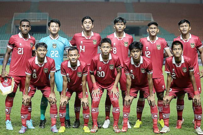 TIMNAS Indonesia U-17 di Kualifikasi Piala Asia U-17 2023. (foto: Bola.net)