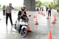 ILUSTRASI ujian SIM. (Dokumentasi NTMC Polri)