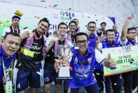 Timnas Voli Putra Indonesia juara SEA V League 2023 Seri II. (Foto: Instagram/lavani.forever)