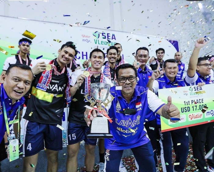 Timnas Voli Putra Indonesia juara SEA V League 2023 Seri II. (Foto: Instagram/lavani.forever)