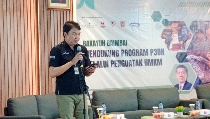 DISKUSI - Narasumber diskusi terbatas yang digelar Bank Kalsel dengan BPKP provinsi Kalsel.