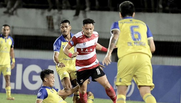 Barito Putera ditaklukan Madura United 1-2 di Stadion Demang Lehman, Banjarbaru, Kalimantan Selatan, Minggu (30/7/2023). (INSTAGRAM.COM/PSBARITOPUTERAOFFICIAL)