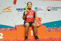 Mutiara Ayu Puspitasari menjadi juara di nomor tunggal putri Badminton Asia Junior Championships 2023. (Foto: PBSI)