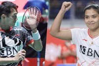 Jonatan Christie dan Gregoria Mariska Tunjung berhasil maju ke perempatfinal Japan Open 2023. (PBSI.ID)
