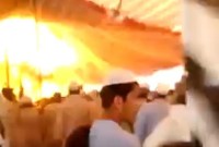 
Momen ledakan di distrik Bajur, Khyber Pakhtunkhwa, Pakistan, Minggu (30/7/2023) yang mematikan yang menewaskan 40 orang tewas. (capture: news.sky.com)