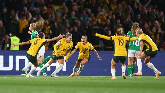 Gol penalti Steph Catley pemain klub Arsenal membuat Australia menang 1-0 atas Irlandia. (Foto: REUTERS/Carl Recine)