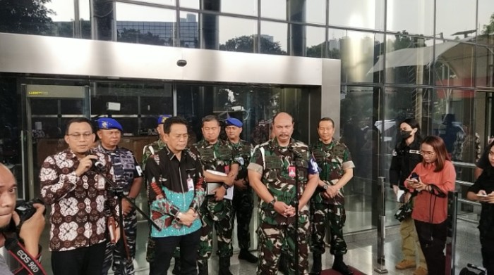 Jumpa pers KPK dan TNI soal kasus Kabasarnas di gedung KPK, Jumat (28/7/2023). (Foto : Istimewa)