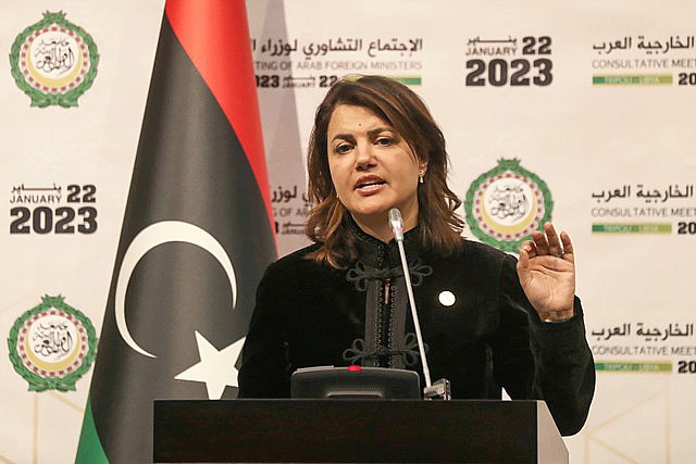 Menteri Luar Negeri Libya Najla al-Mangoush. (AFP Photo)
