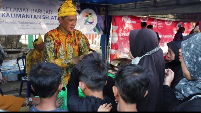 SUKSESKAN Event Pesta Rakyat Harjad Kalsel ke-73 Bank Kalsel Sediakan Ribuan Nasi Gratis