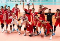 Timnas Voli Putra Indonesia berhasil menumbangkan Kazakhstan 3-1 dan melaju ke 12 besar. (Twitter/@AsianVolleyball)
