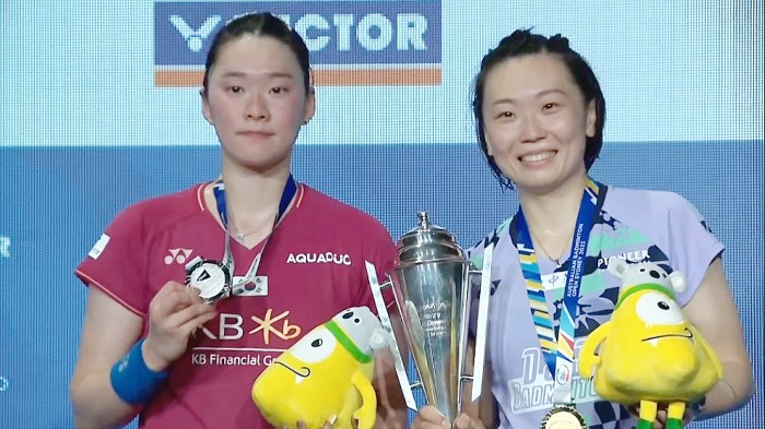 Zhang Beiwen (AS) juara tunggal putri Australian Open 2023 mengalahkan Kim Gae-eun (Korsel) dalam tiga set 20-22, 21-16, dan 21-18. (instagram.com/infobadminton)