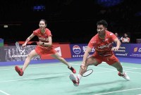 GANDA campuran Indonesia, Dejan Ferdinansyah/Gloria Emanuelle Widjaja disingkirkan duet Prancis Thom Gicquel/Delphine Delrue di babak 32 besar Hong Kong Open (Foto: PBSI)