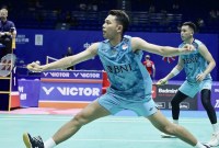 Fajar Alfian/Muhammad Rian Ardianto tersingkir di babak pertama China Open 2023 takluk dengan skor 19-21 dan 19-21 dari Kim Astrup/Anders Skaarup Rasmussen. (Foto: Twitter/@INABadminton)