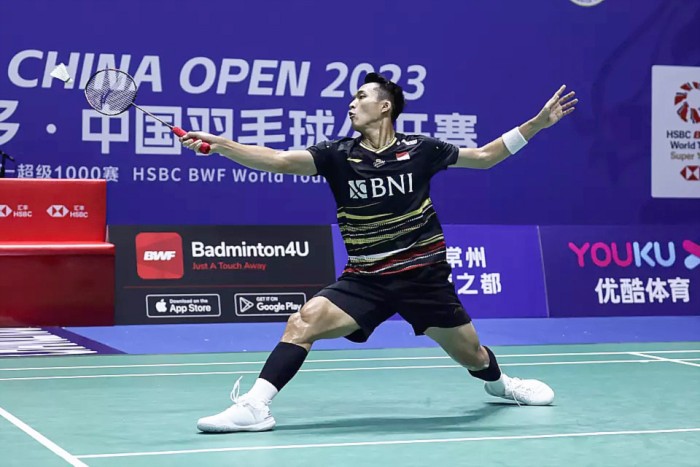 ONATAN Christie berhasil menembus babak semifinal China Open 2023. (PBSI)
