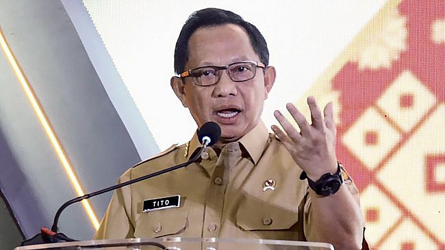 Mendagri Tito Karnavian menjelaskan usulan pemungutan suara Pilkada 2024 dimajukan dari November menjadi September. (Kemendagri)