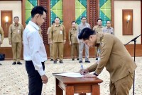 PEMERINTAH Provinsi Kalimantan Selatan (Kalsel) melantik 541 orang tenaga kesehatan Pegawai Pemerintah dengan Perjanjian Kerja (PPPK) periode 2022, di Banjarbaru, Kalimantan Selatan, pada beberapa waktu lalu. (ANTARA/HO-Pemprov Kalsel)