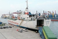 KMP Ferrindo V mulai Selasa (3/10/2023) beroperasi lagi untuk melayani Long Distance Ferry (LDF) atau rute pelayaran jarak jauh dengan lintasan Patimban-Pontianak dan Patimban-Banjarmasin. (ANTARA/HO-ASDP)