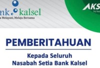 LAYANAN Layaanan Bank Kalsel tidak bisa digunakan karena ada maintenance sistem

