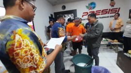 Sabu dimusnahkan di ruang lobby Satuan Res Narkoba Polresta Banjarmasin, Jumat (20/10/2023).. (SuarIndonesia/YI)