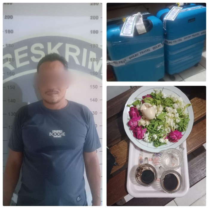 Rahmadi alias Abah (53), berakhir diringkus  anggota Buru Sergab (Buser) Polsekta Banjarmasin Selatan, saat berada di Beruntung Jaya Banjarmasin Selatan,. (SuarIndonesia/SU)