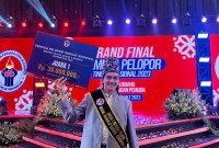 Sandi Agustinus Wakil Banjarmasin Raih Juara 1 Bidang Agama, Sosial, dan Budaya Pemuda Pelopor Tingkat Nasional 2023. (SuarIndonesia/SU)
