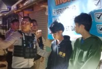 Dua remaja diduga terlibat kelompok genk, diamankan  anggota Polsekta Banjarmasin Barat Selasa dinihari (24/10/2023).. (SuarIndonesia/DO)