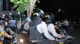 Patroli berskala besar dengan menyisir kota dilakukan jajaran Selasa (24/10/2023) dini hari. (SuarIndonesia/YI)