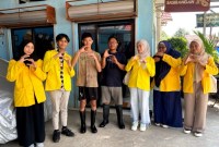 Tim PKM Riset Eksakta yang terdiri dari Mahasiswa program studi Fakultas FMIPA dan mahasiswa Program Studi Teknik Lingkungan Fakultas Teknik. (SuarIndonesia/SU)