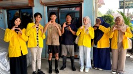Tim PKM Riset Eksakta yang terdiri dari Mahasiswa program studi Fakultas FMIPA dan mahasiswa Program Studi Teknik Lingkungan Fakultas Teknik. (SuarIndonesia/SU)