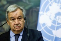 Sekjen PBB menyatakan serangan di Gaza bentuk nyata pelanggaran dan tak ada satu negara pun di atas hukum humaniter internasional. (AFP/Maxin Shemetov)