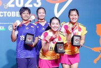 Lanny Tria Mayasari/Ribka Sugiarto jadi juara setelah kalahkan Meilysa Trias/Rachel Allesya. (Humas PP PBSI)