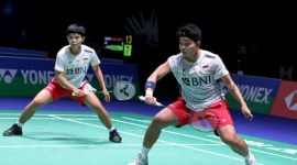 Apriyani/Fadia menang dengan skor 21-16 dan 21-19 dalam tempo 1 jam 5 menit pada French Open 2023, Jumat 27/10/2023). (PBSI)