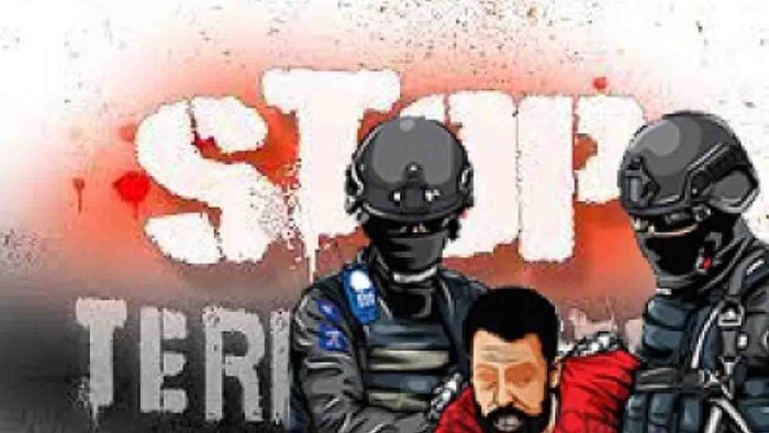 Ilustrasi. Penangkapan teroris oleh polisi.